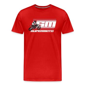 SM SUPER MOTO rouge - T-shirt bio Premium Homme - rouge - Devant - Damien (186cm)