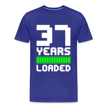 37 Years Loaded 37. Geburtstag - Männer Premium Bio T-Shirt - Königsblau - Vorne - Damien (186cm)