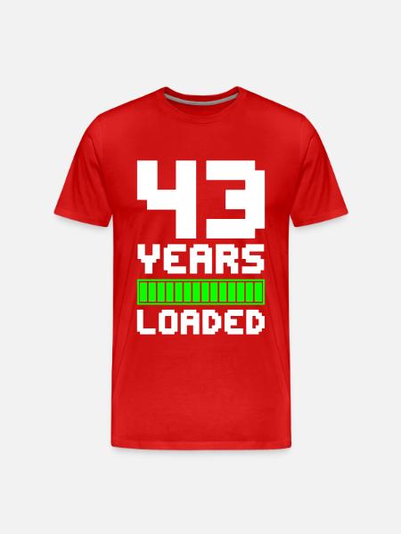 43 Years Loaded 43rd Birthday - Men's Premium Organic T-Shirt - 