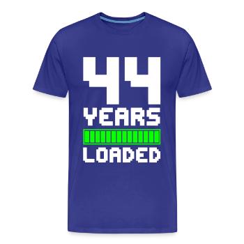 44 Years Loaded 44. Geburtstag - Männer Premium Bio T-Shirt - Königsblau - Vorne - Damien (186cm)