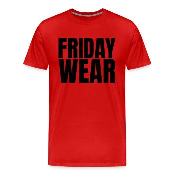 Friday Wear - Men's Premium Organic T-Shirt - red - Front - Damien (186cm)