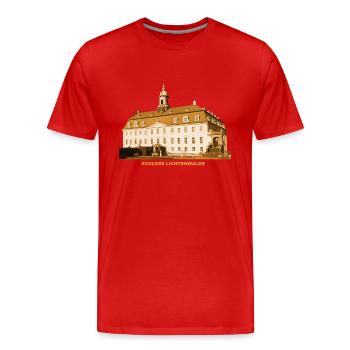 Lichtenwalde Schloss Niederwiesa Saxe centrale - T-shirt bio Premium Homme - rouge - Devant - Damien (186cm)