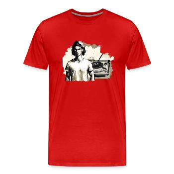Dont let go - Men's Premium Organic T-Shirt - red - Front - Damien (186cm)
