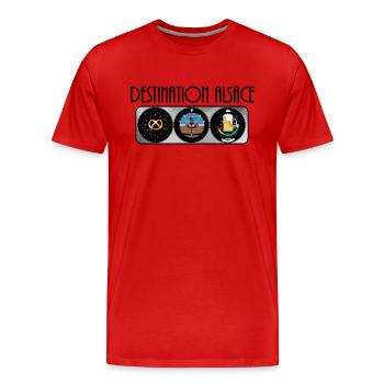 Destination Alsace BCB #tshirtalsace - Men's Premium Organic T-Shirt - red - Front - Damien (186cm)