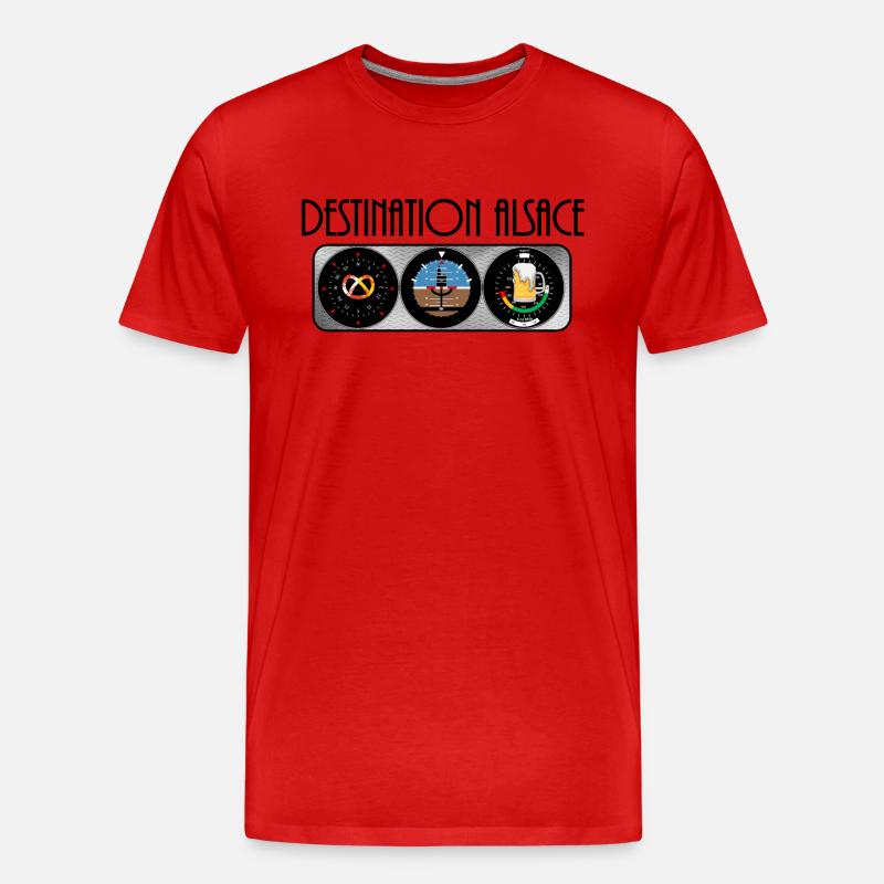 Reiseziel Elsass BCB #tshirtalsace - Männer Premium Bio T-Shirt - Rot