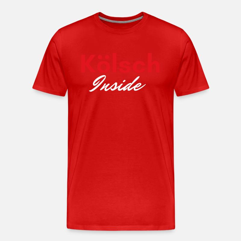 Kölsch inside - Männer Premium Bio T-Shirt - Rot