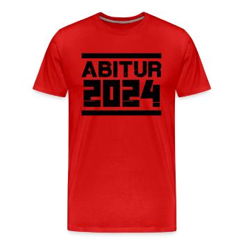 abitur 2024 - Männer Premium Bio T-Shirt - Rot - Vorne - Damien (186cm)