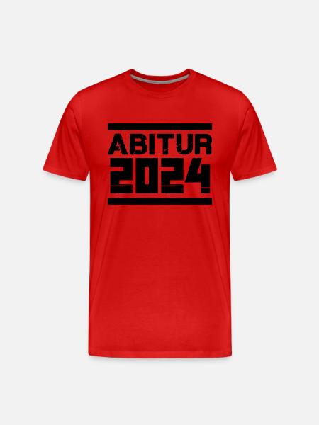 abitur 2024 - Männer Premium Bio T-Shirt - Rot