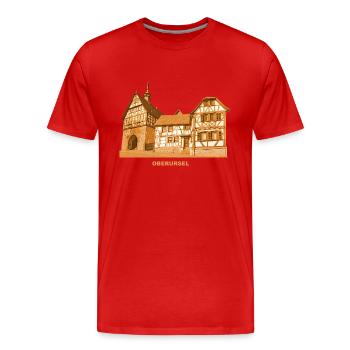 Oberursel Taunus Hochtaunus Hessen - Men's Premium Organic T-Shirt - red - Front - Damien (186cm)