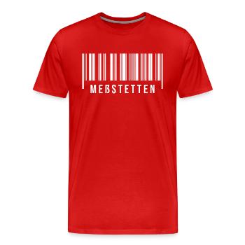 Meßstetten Schwaben - Männer Premium Bio T-Shirt - Rot - Vorne - Damien (186cm)