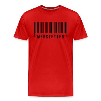 Meßstetten Schwaben - Männer Premium Bio T-Shirt - Rot - Vorne - Damien (186cm)