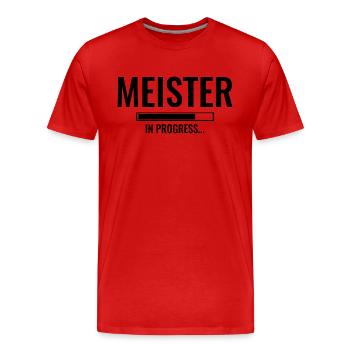 Meister Abschluss Handwerker - Männer Premium Bio T-Shirt - Rot - Vorne - Damien (186cm)