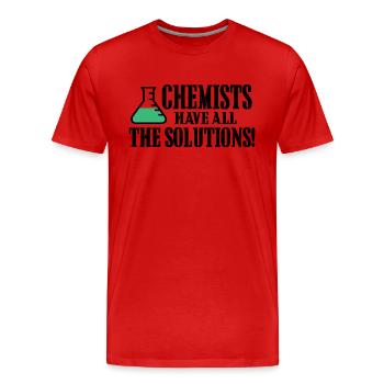 Les chimistes ont toutes les solutions - T-shirt bio Premium Homme - rouge - Devant - Damien (186cm)