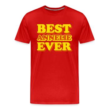 Annelie Vorname lustiges Geschenk - Männer Premium Bio T-Shirt - Rot - Vorne - Damien (186cm)