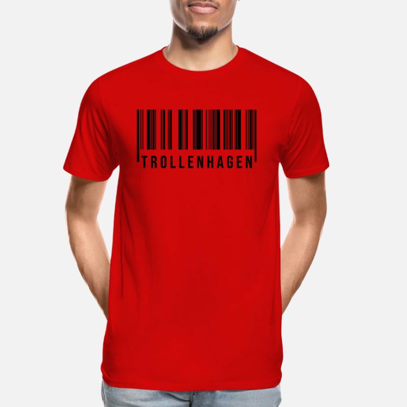 Trollenhagen Strichcode Männer Premium Bio T-Shirt