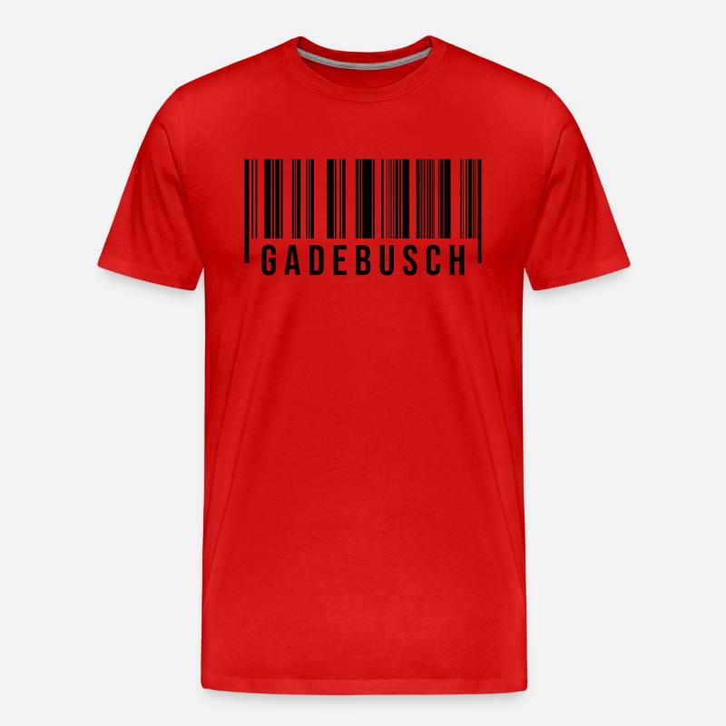 Gadebusch Strichcode - Männer Premium Bio T-Shirt - Rot