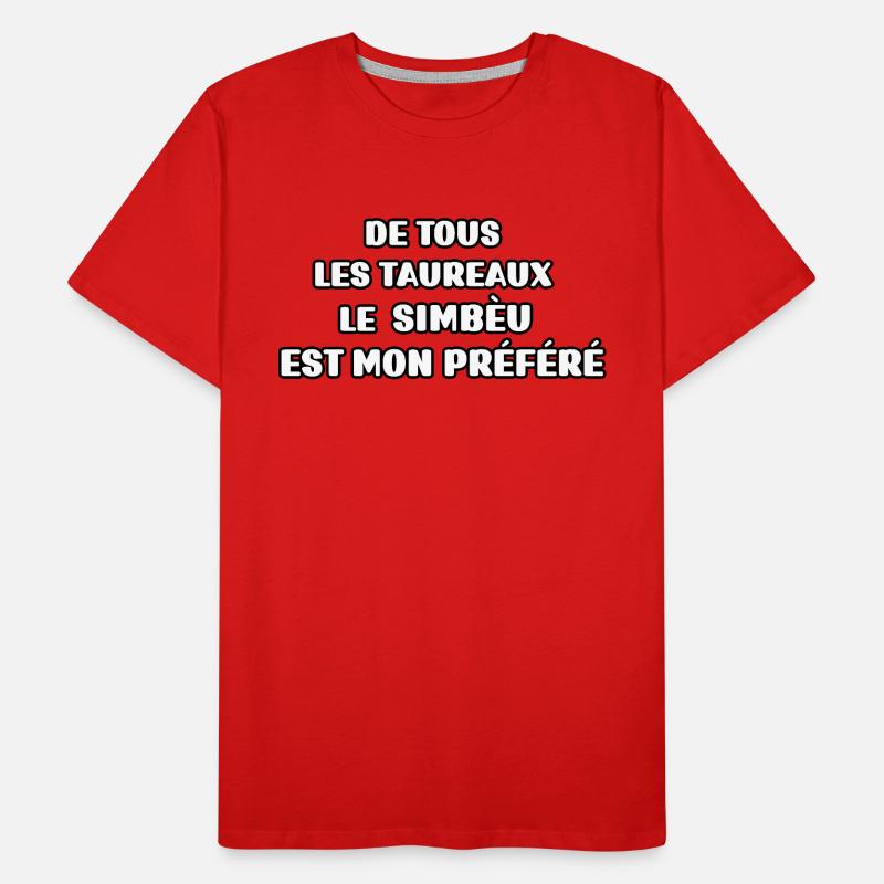 Taureau de Camargue préféré le simbèu T-shirt bio Premium Homme