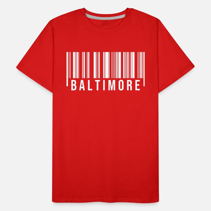 Baltimore Strichcode Männer Premium Bio T-Shirt
