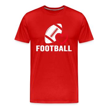 Football Américain Tacle Quarterback Football-Love - T-shirt bio Premium Homme - rouge - Devant - Damien (186cm)