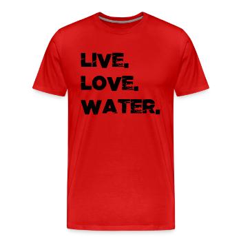 Swimming Pool Bday Swimming Love - Men's Premium Organic T-Shirt - red - Front - Damien (186cm)