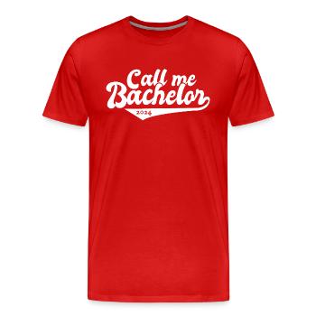 Bachelorabschluss 2024 Bachelor Graduation Sponsio - Männer Premium Bio T-Shirt - Rot - Vorne - Damien (186cm)