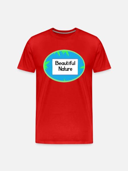 Beautiful Nature - Männer Premium Bio T-Shirt - Rot