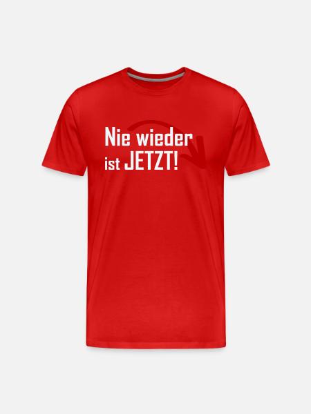 Nie wieder ist JETZT! - Männer Premium Bio T-Shirt - Rot