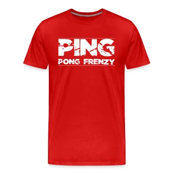 table tennis matches statement - Männer Premium Bio T-Shirt - Rot - Vorne - Damien (186cm)