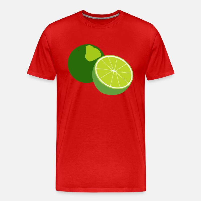 Limette - Männer Premium Bio T-Shirt - Rot