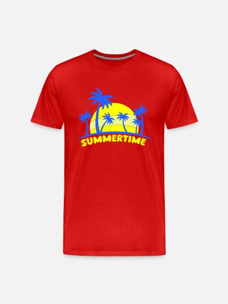 Summertime - Men's Premium Organic T-Shirt - red