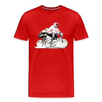 bmx race - T-shirt bio Premium Homme - rouge - Devant - Damien (186cm)