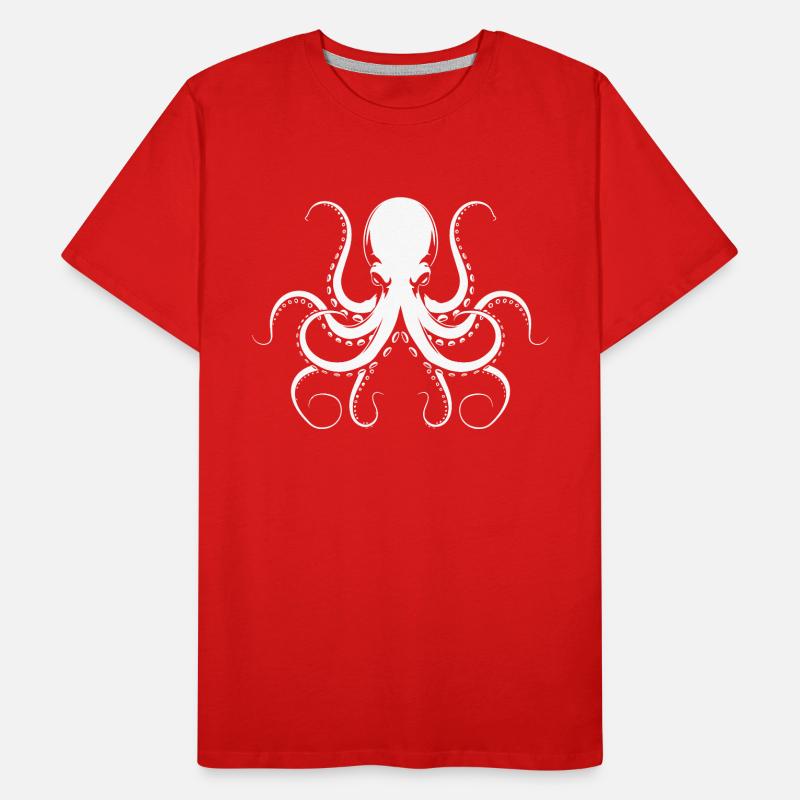 Pieuvre en colère - Blanc T-shirt bio Premium Homme