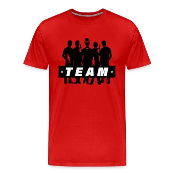 Groom Team Bachelor Bachelor - Men's Premium Organic T-Shirt - red - Front - Damien (186cm)