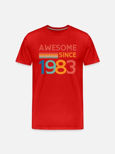 Awesome since 1983 - Men's Premium Organic T-Shirt - red