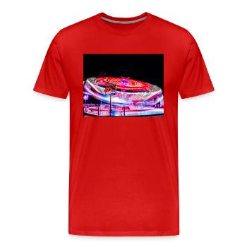Da ist Kirmes - Männer Premium Bio T-Shirt - Rot - Vorne - Damien (186cm)