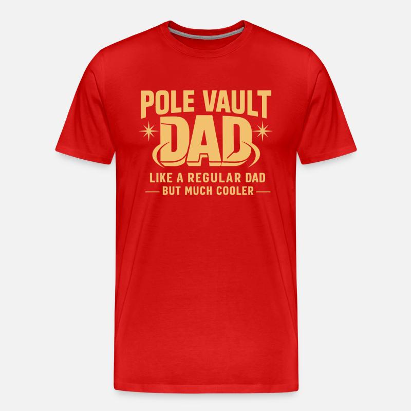 Stabhochspringer-Geschenk - Männer Premium Bio T-Shirt - Rot