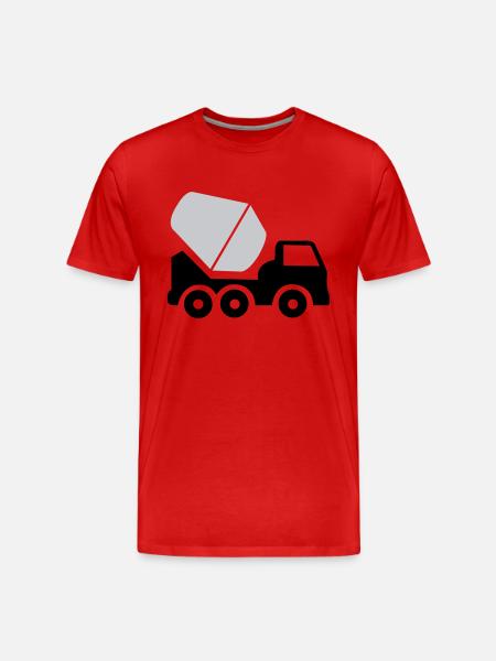 bauarbeit bagger fahrzeug - Männer Premium Bio T-Shirt - Rot
