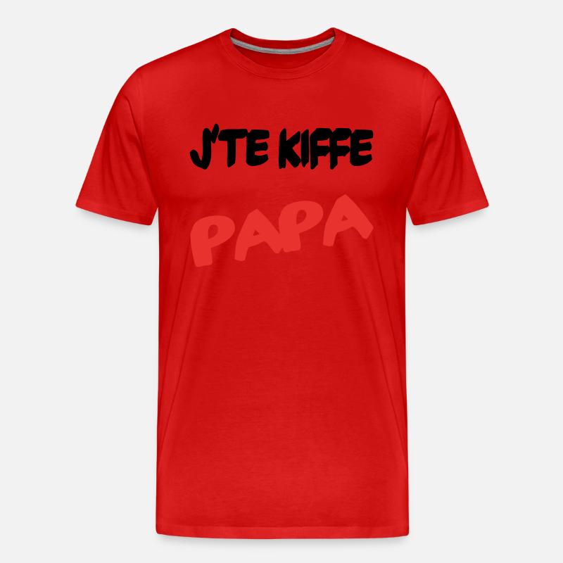 Ich liebe dich, Papa - Männer Premium Bio T-Shirt - Rot
