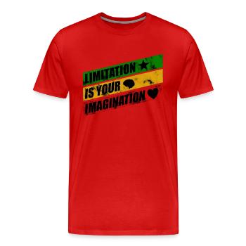 Limitation - Männer Premium Bio T-Shirt - Rot - Vorne - Damien (186cm)