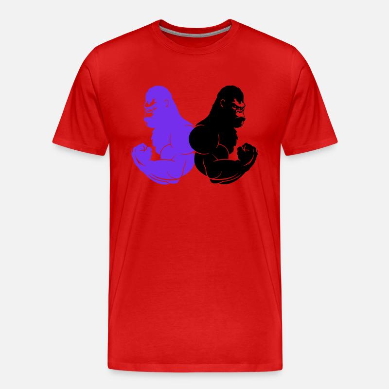 gorilla - Männer Premium Bio T-Shirt - Rot