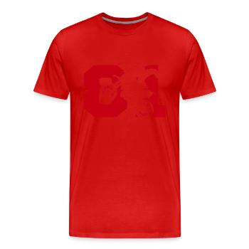 Moto 81 motard - T-shirt bio Premium Homme - rouge - Devant - Damien (186cm)