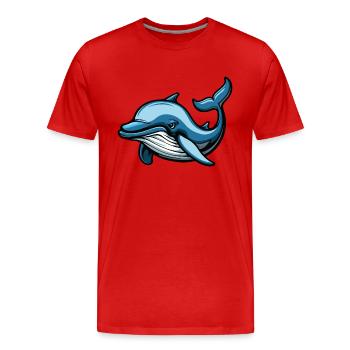 Bande dessinée Delfin - T-shirt bio Premium Homme - rouge - Devant - Damien (186cm)