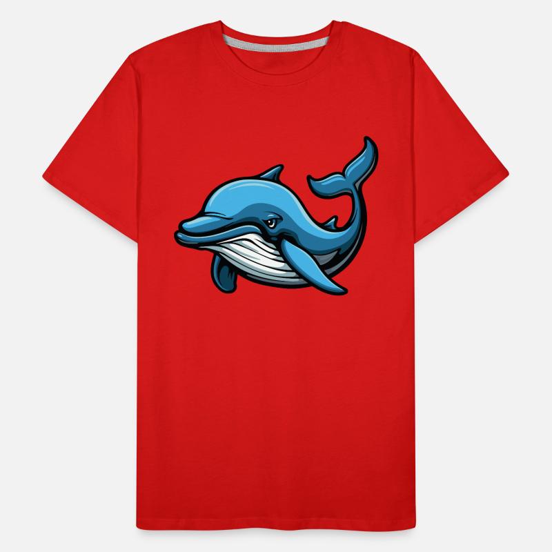 delfin Männer Premium Bio T-Shirt