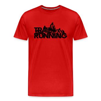 Trail Running Sport - Männer Premium Bio T-Shirt - Rot - Vorne - Damien (186cm)