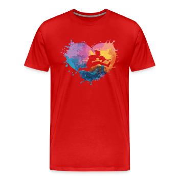 Hobby Horsing Coeur - T-shirt bio Premium Homme - rouge - Devant - Damien (186cm)