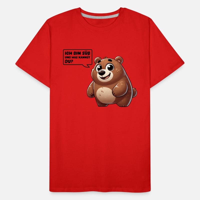 Bear Comic Cute Men's Premium Organic T-Shirt