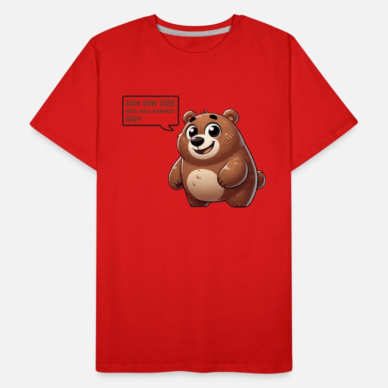 bär comic süß Männer Premium Bio T-Shirt