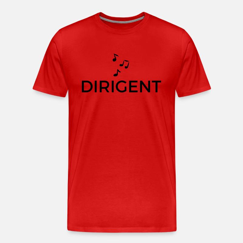 Dirigent mit Noten - Männer Premium Bio T-Shirt - Rot