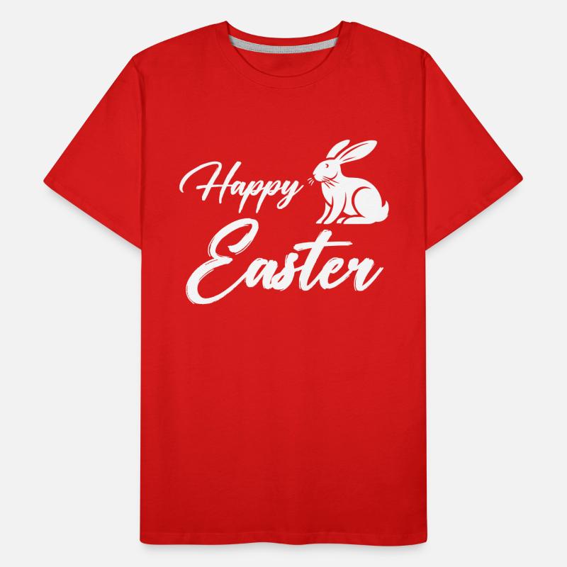 Bunny Happy Easter Men's Premium Organic T-Shirt
