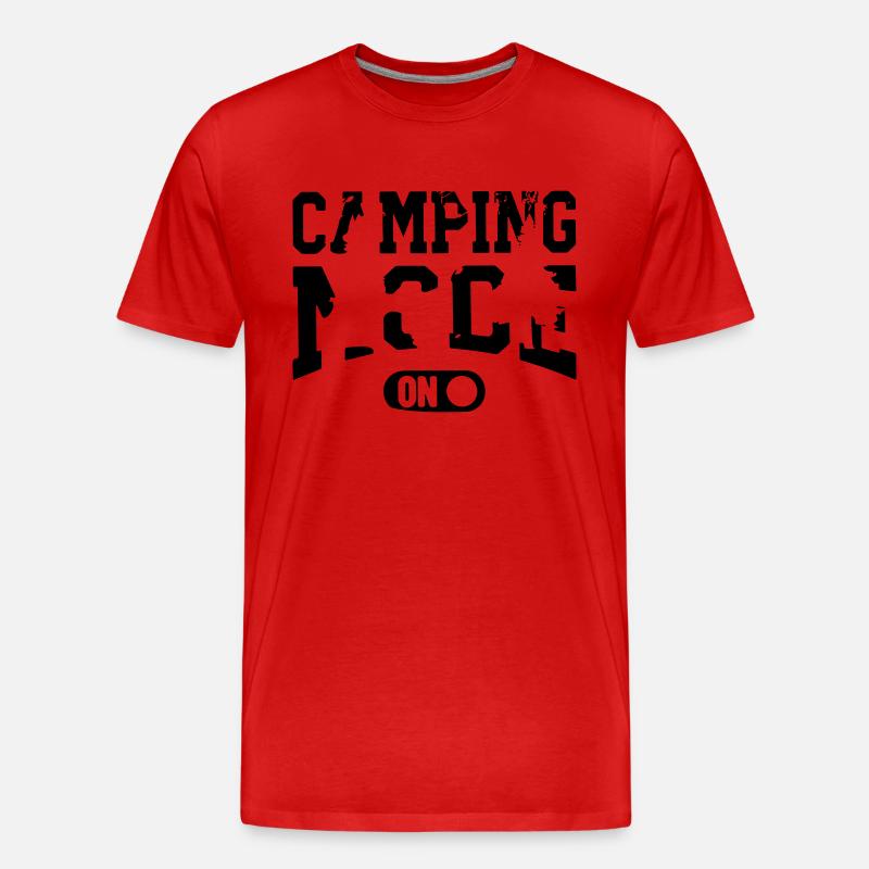 Camping-Modus - Männer Premium Bio T-Shirt - Rot